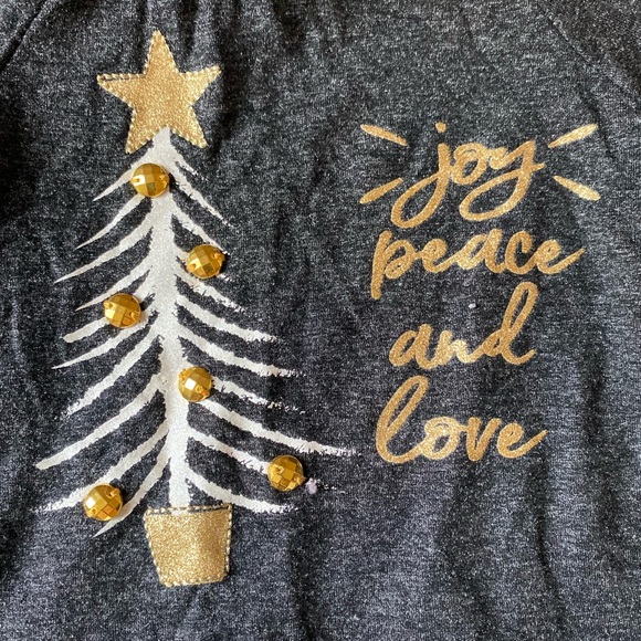 Rare Editions Joy Peace & Love shirt Blouse - Picture 3 of 5